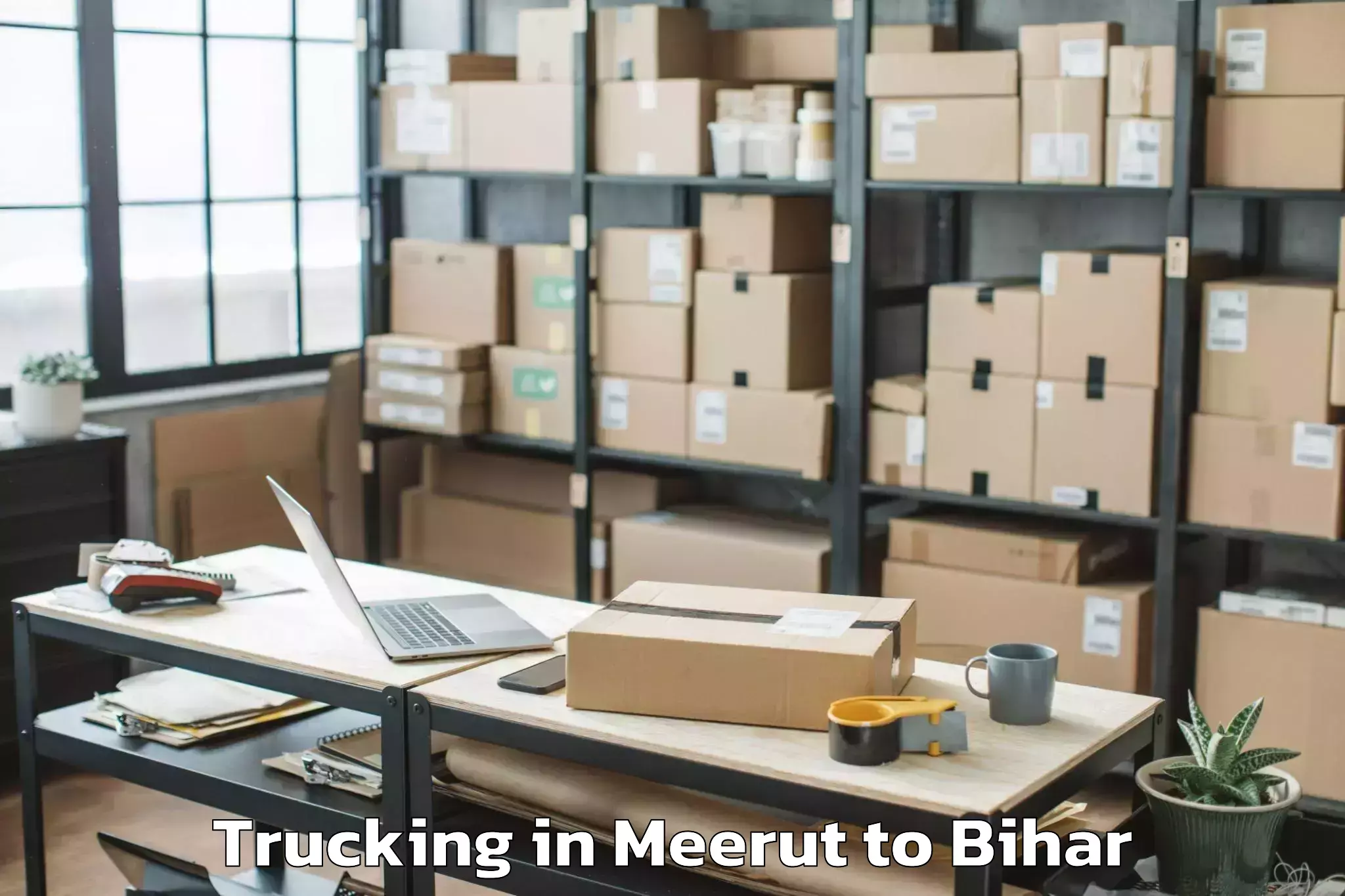 Top Meerut to Chakia Pipra Trucking Available